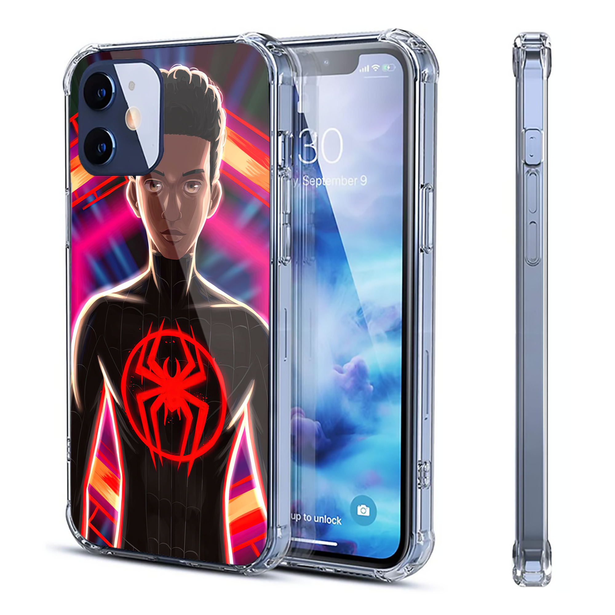 （画像用） Spider Man スパイダーマン 【iPhone 12シリーズ対応】透明スマホケース（クリアソフトケース）